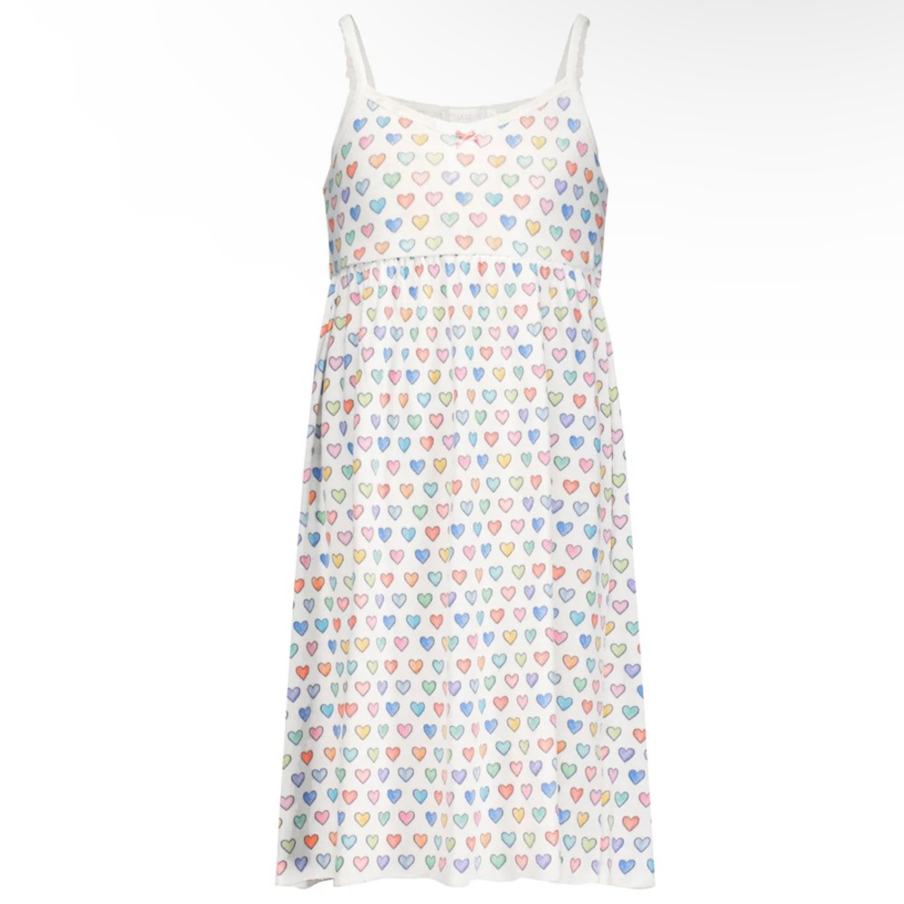 Polka Dot England Rainbow Hearts Pattern Kids Dress